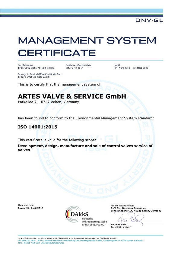 ISO Certificaat 14001-2015