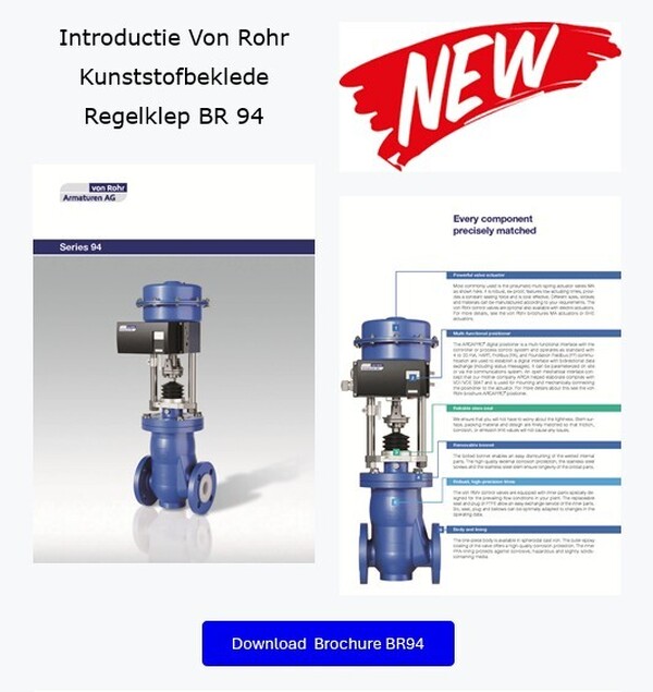 Kunststofbeklede regelklep BR94